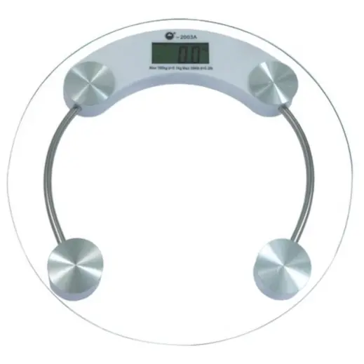 Bathroom Scale White-Clear Top